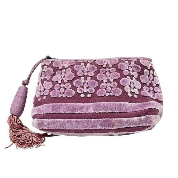 Bottega Veneta Handbags - Bottega Veneta Pouch Cotton Velour Leather